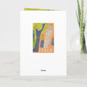 ピサヴィンテージ旅行ポスターの傾いた塔 シーズンカード (裏面)