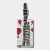 ピサ塔と赤熱気球 ラゲッジタグ (正面縦)