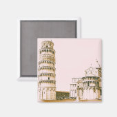 ピサ磁石の斜塔ヴィンテージ マグネット (正面/裏面)