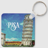 ピサ・イタリア絵を描ヨーロッカラフルパ キーホルダー (裏面)