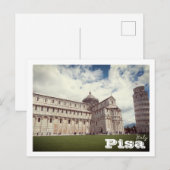 ピサ・ヨーロッパ旅行写真の斜塔 ポストカード (正面/裏面)