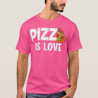 ピザおもしろいは天国854の愛のスライス Tシャツ