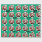 ピザおもしろいクリスマス編集可能ラップ ラッピングペーパー (フラット)