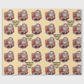 ピザおもしろいクリスマス編集可能ラップ ラッピングペーパー (フラット)