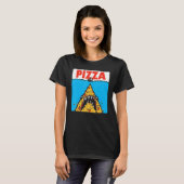 ピザおもしろいパパモムスソン用ピザ Tシャツ (正面フル)