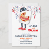 ピザおもしろいパーティの招待状 招待状 (正面)