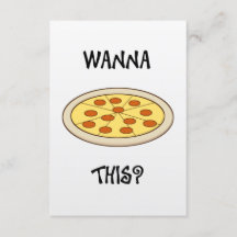 ピザおもしろいパーティの招待状