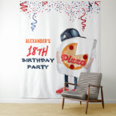 ピザおもしろいパーティー背景 タペストリー (インサイチュ)