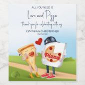 ピザおもしろいブライダルシャワー ワインラベル (シングルラベル)