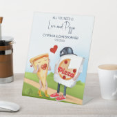 ピザおもしろいブライダルシャワー 台座サイン (インサイチュ)