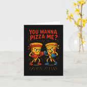ピザおもしろいボクシングミーム- You Wanna Pizza Me カード (黄色い花)