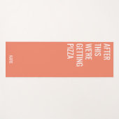 ピザおもしろい引用文オレンジ ヨガマット (正面(横))