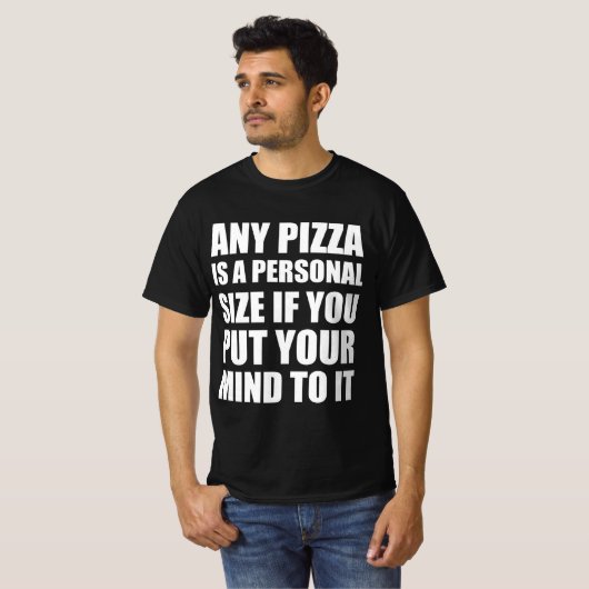 ピザおもしろい引用文愛好家 Tシャツ (正面フル)