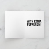 ピザおもしろい誕生日カード カード (内部)