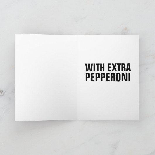 ピザおもしろい誕生日カード カード (内部)