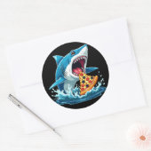 ピザおもしろい食べシザメ ラウンドシール (封筒)