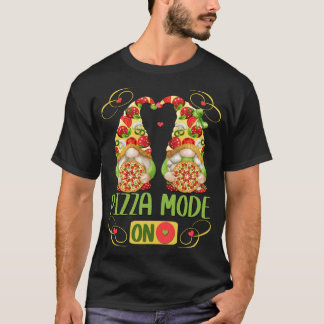 ピザおもしろいLで夏イタリアンのピザデザイン Tシャツ