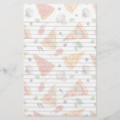 ピザおよびきのこのスライスされる 便箋 (正面)