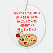 ピザおよび数学 セラミックオーナメント (左)