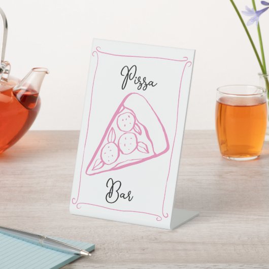 ピザお洒落バー標識 台座サイン (インサイチュ)