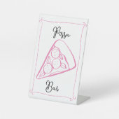 ピザお洒落バー標識 台座サイン (正面)