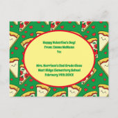 ピザかわいい子ども教室バレンタインカード ポストカード (裏面)