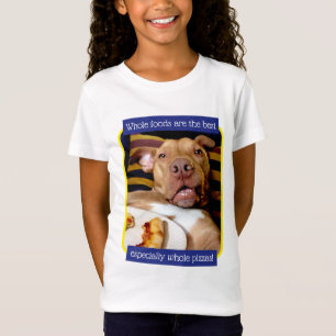 ピザがいっぱい入った犬 Tシャツ