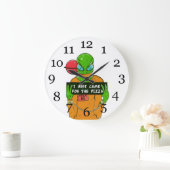 ピザが大好きなエイリアン ラージ壁時計 (ホーム)