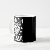 ピザが大好きな少女 コーヒーマグカップ (正面左)