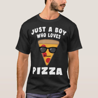 ピザが大好きな少年 Tシャツ