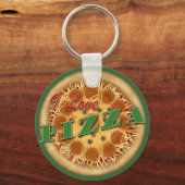ピザが大好き キーホルダー (正面)