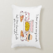 ピザが大好き、猫 アクセントクッション (裏面(縦))