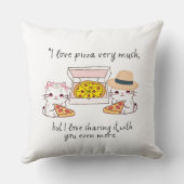 ピザが大好き、猫 クッション (裏面)