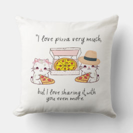 ピザが大好き、猫 クッション