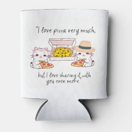 ピザが大好き、猫 缶クーラー