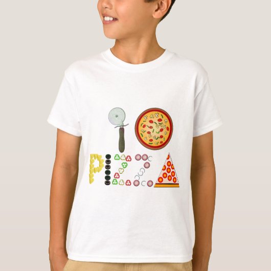 ピザが大好き Tシャツ (正面)