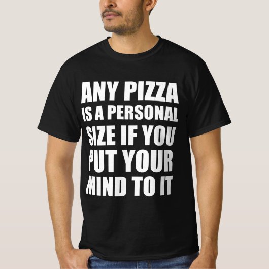 ピザが好きな人への面白い引用 Tシャツ (正面)