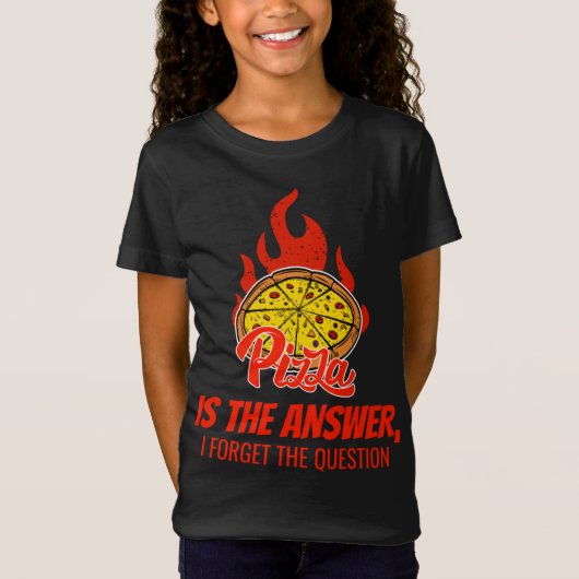 ピザが忘れ答えだ Tシャツ (正面)