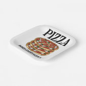 ピザが毎時間ハッピーアワーのピザパーティー ペーパープレート (傾斜あり)