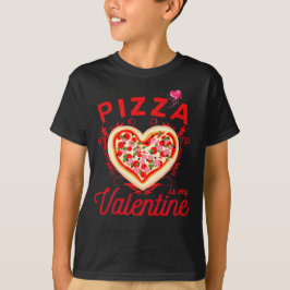 ピザが私のバレンタイン バレンタインデーTシャツ ジョークTシャツ Tシャツ