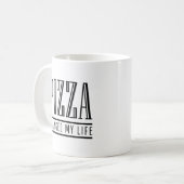 ピザが私の人生を変えた コーヒーマグカップ (正面左)