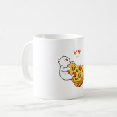 ピザが食べたい コーヒーマグカップ (正面左)