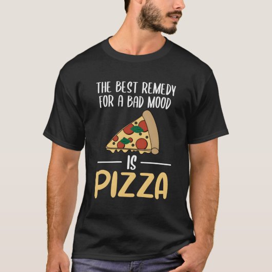 ピザことわざイタリアエッセンファーストフード Tシャツ (正面)