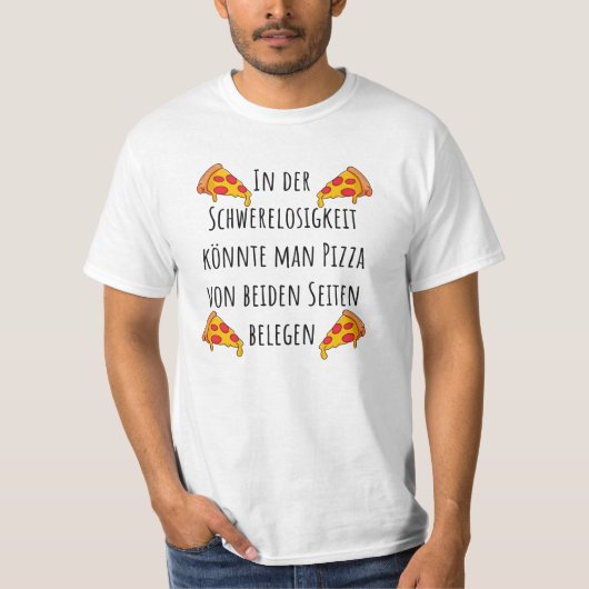 ピザことわざラバーグルメ Tシャツ (正面)