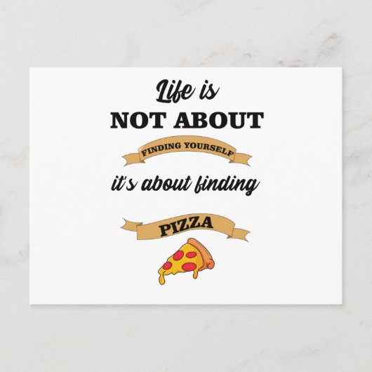 ピザことわざ恋人グルメ ポストカード (正面)