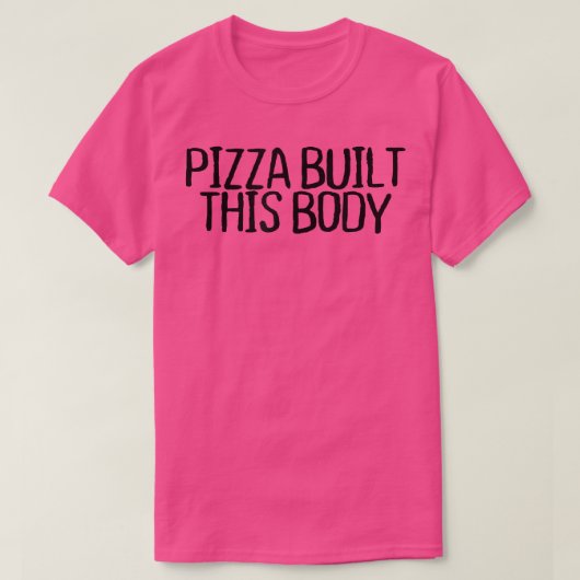 ピザこの体おもしろい皮肉ノベルティクート Tシャツ (デザイン正面)