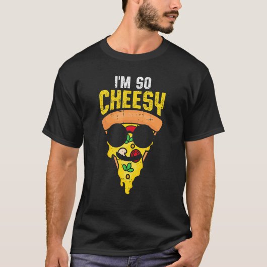 ピザそう安っぽい食べ物ユーモア Tシャツ (正面)