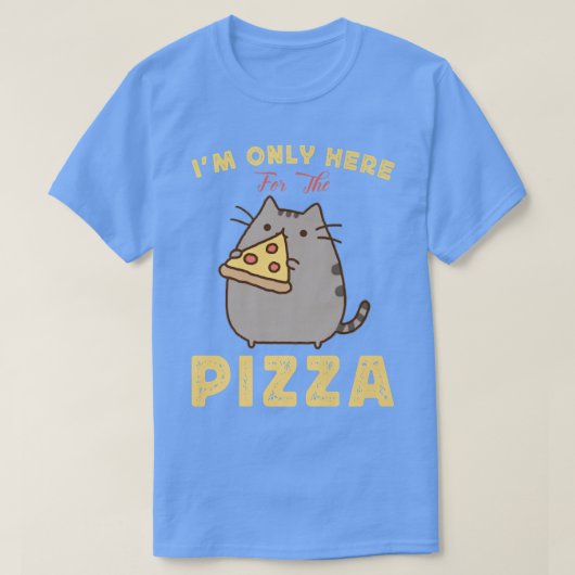 ピザだけのかわいい猫かわいいアニメK Tシャツ (デザイン正面)