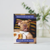 ピザでいっぱいの犬 インビテーションポストカード (スタンド正面)