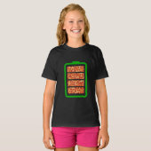 ピザでパワーアップ – ピザ好き Tシャツ (正面フル)
